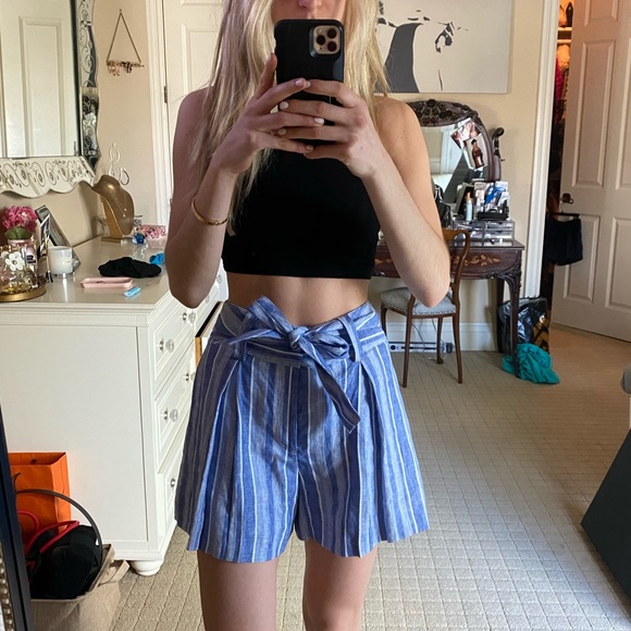 Club Monaco Pants - Club Monaco Striped Tie Shorts